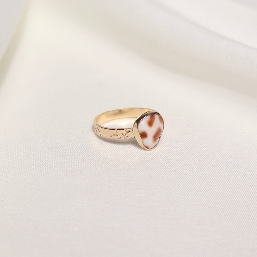 Shell Plumeria Ring - Size 9