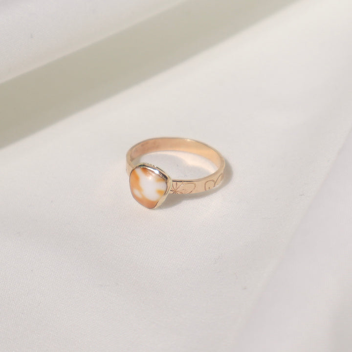 Shell Plumeria Ring - Size 11