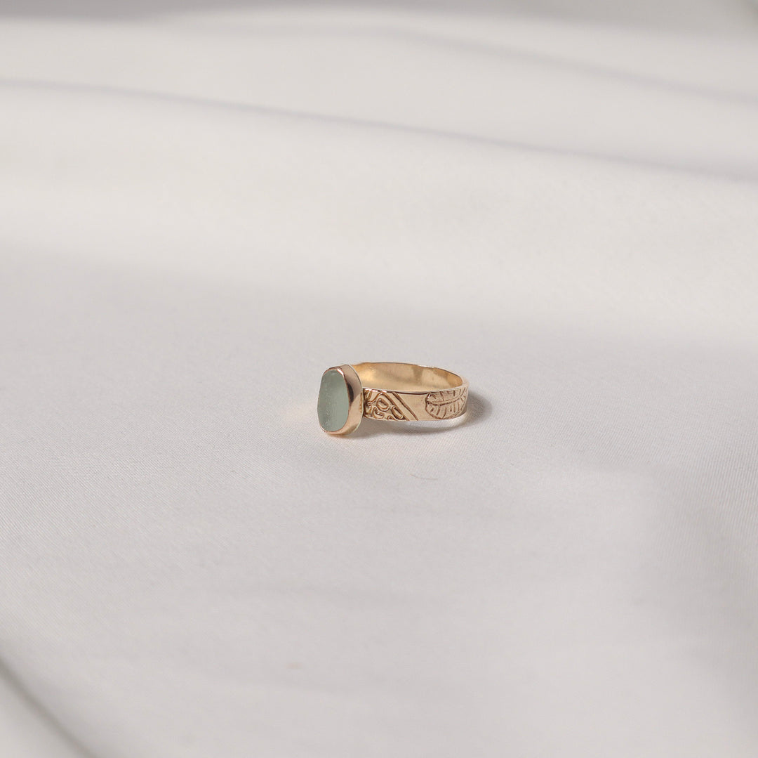 Seaglass Diver Shell Ring - Size 7.5