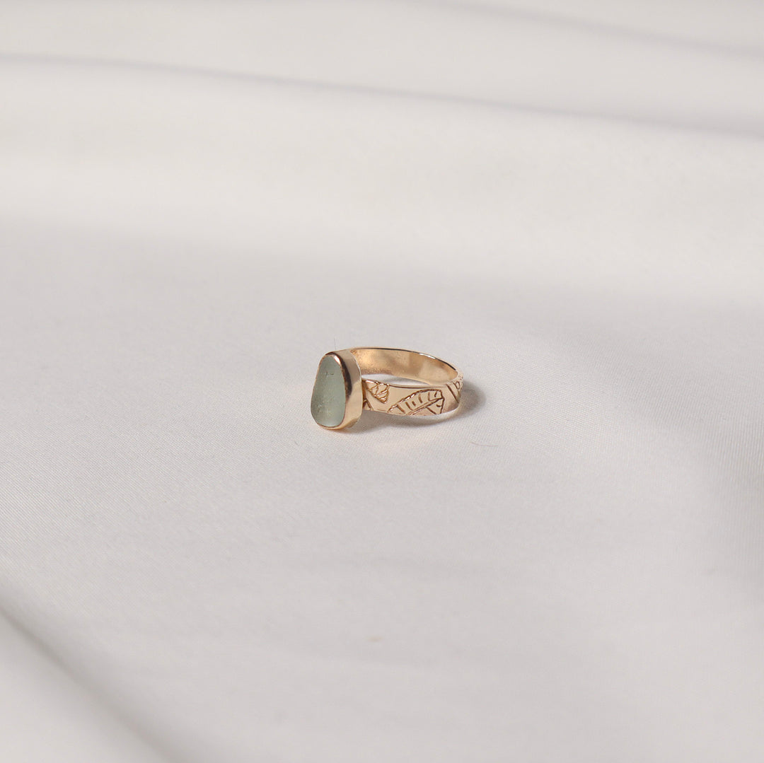 Seaglass Diver Shell Ring - Size 6.5