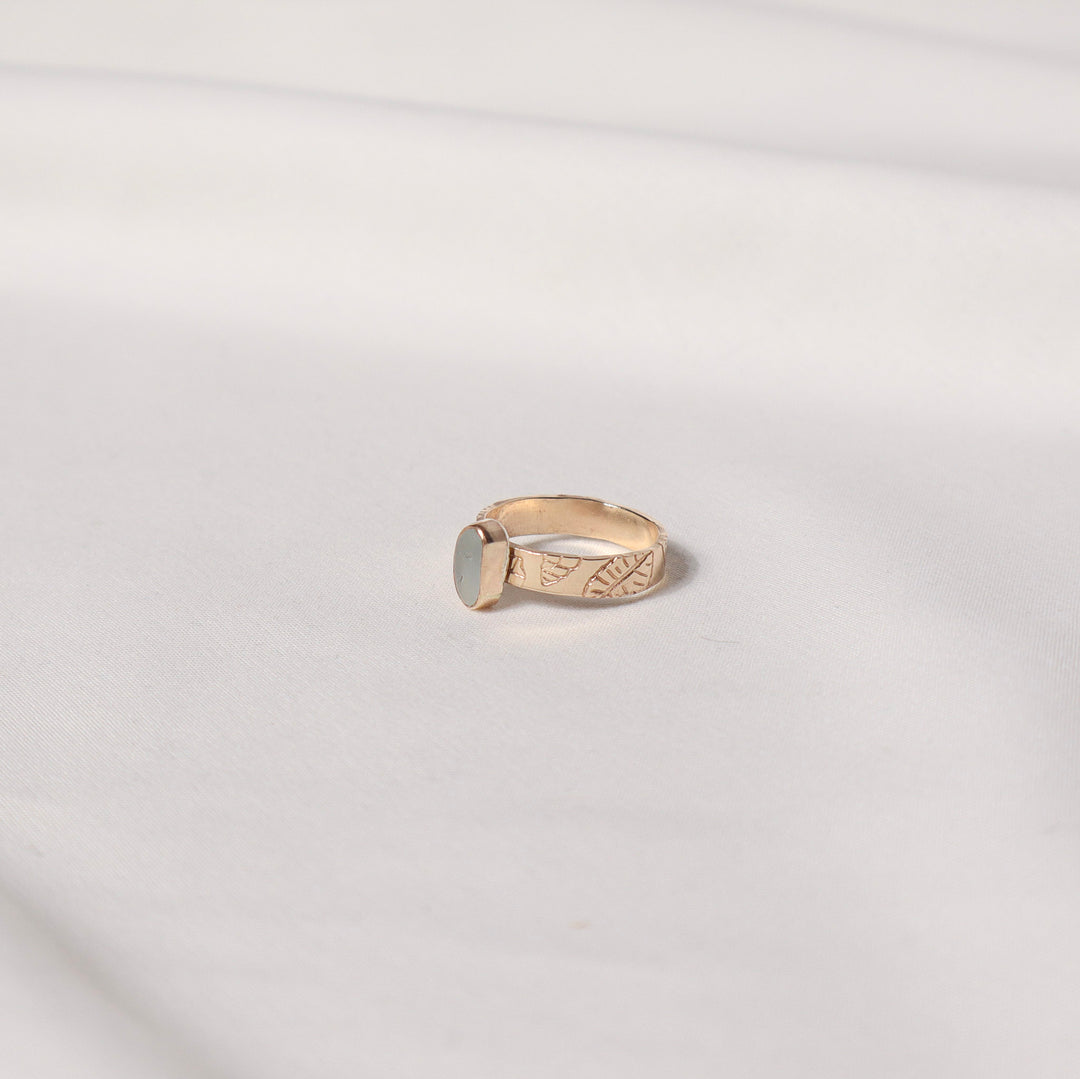 Seaglass Diver Shell Ring - Size 7
