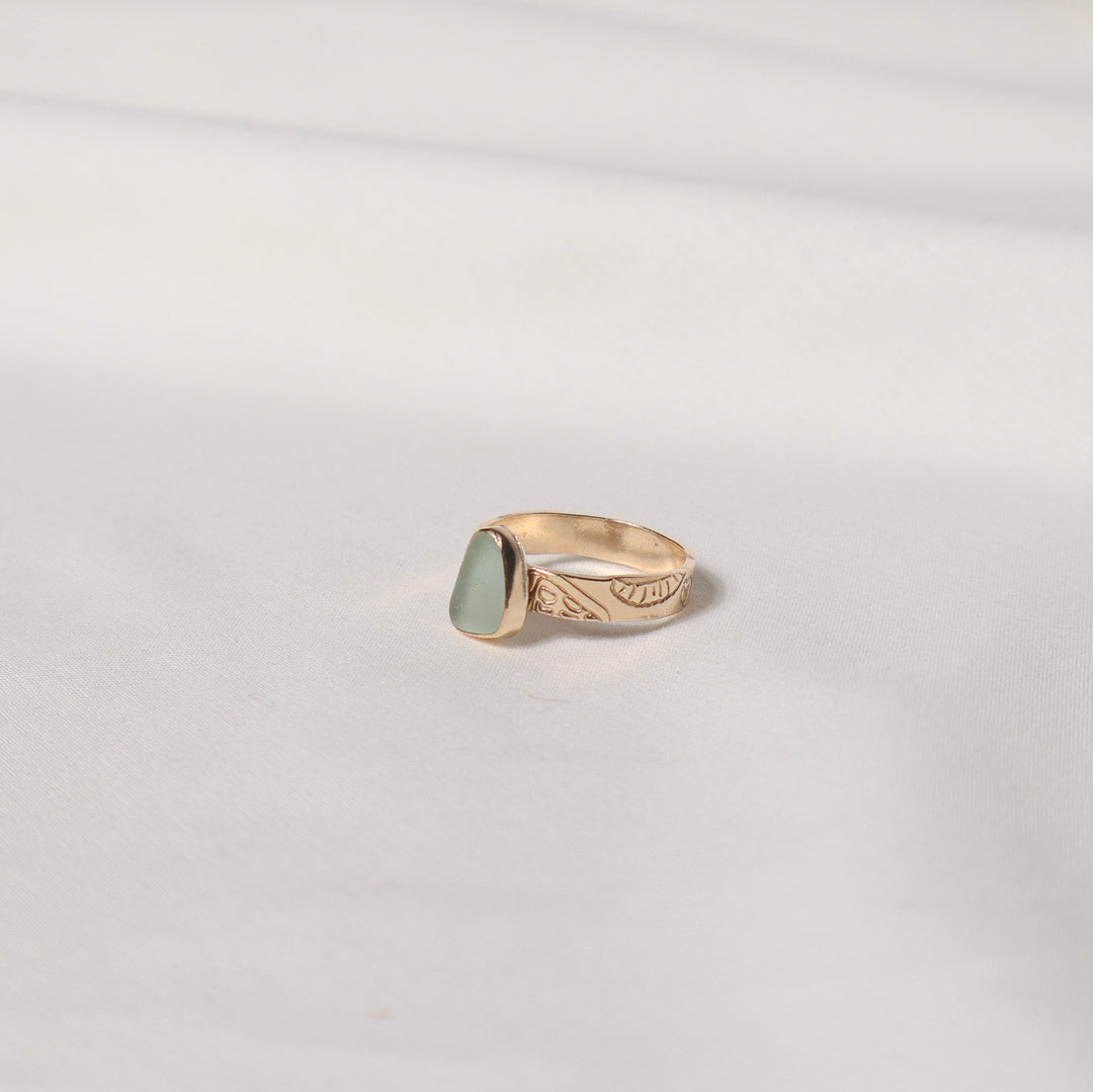 Seaglass Diver Shell Ring - Size 8.5