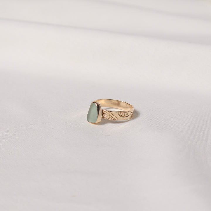 Seaglass Diver Shell Ring - Size 8.5