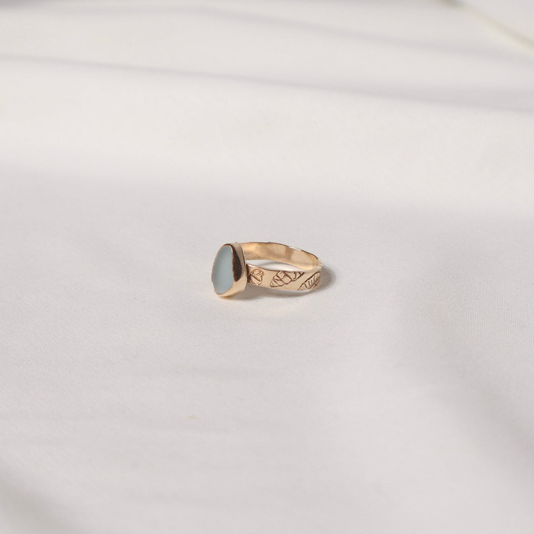 Seaglass Diver Shell Ring - Size 9