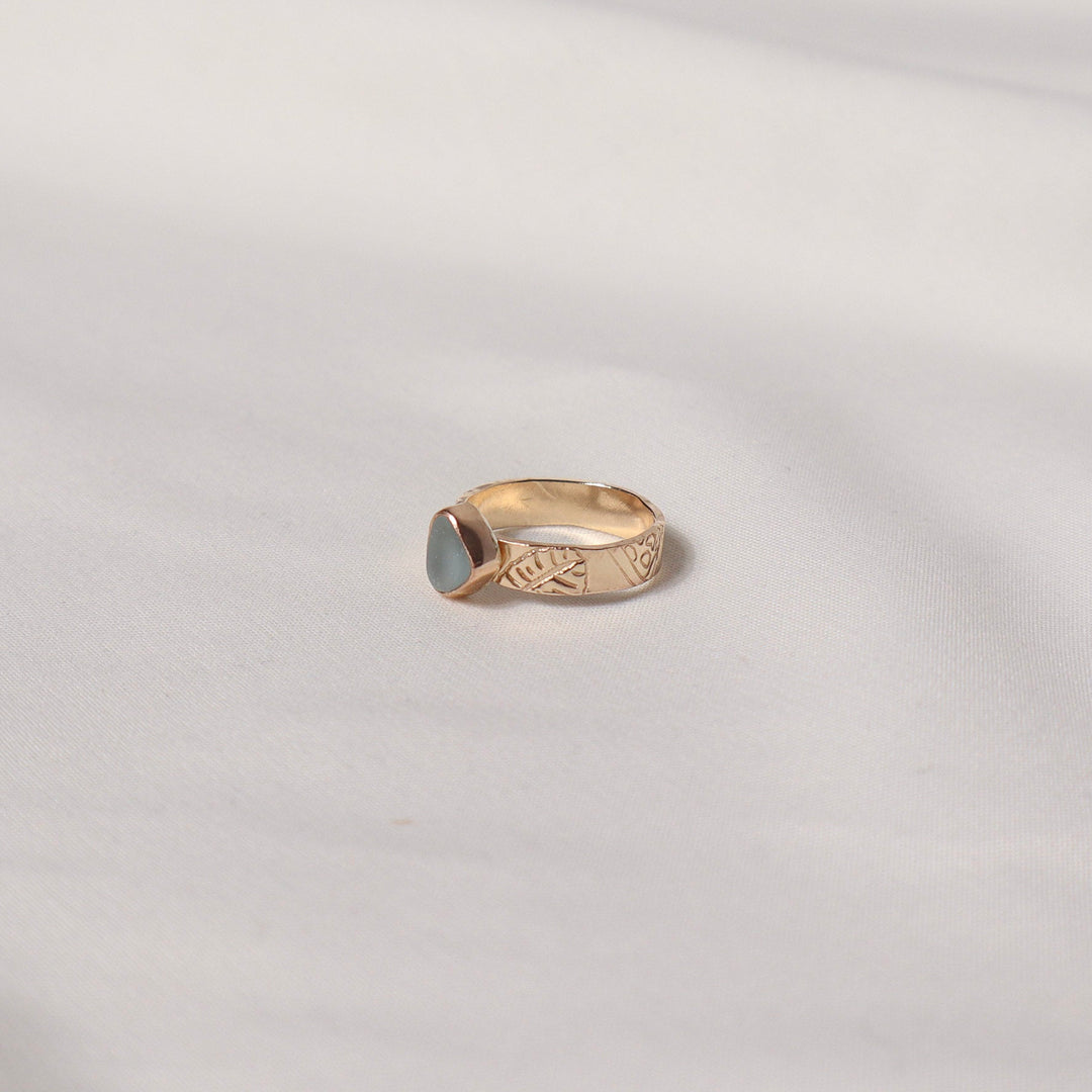 Seaglass Diver Shell Ring - Size 5
