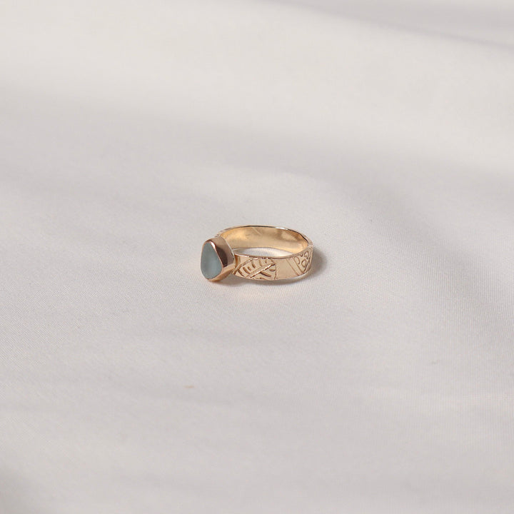 Seaglass Diver Shell Ring - Size 5