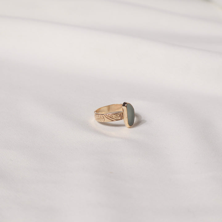 Seaglass Diver Shell Ring - Size 8.5