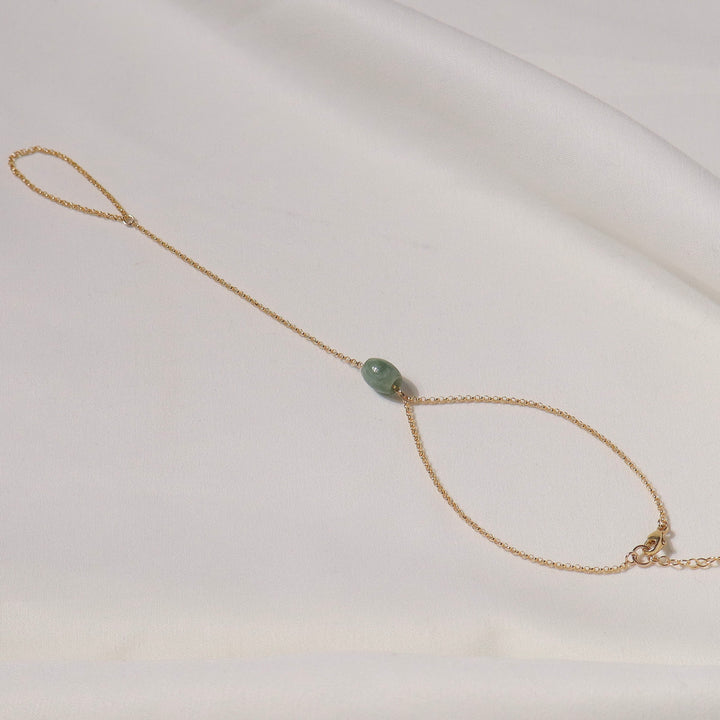 Floating Jade Barrel Hand Chain