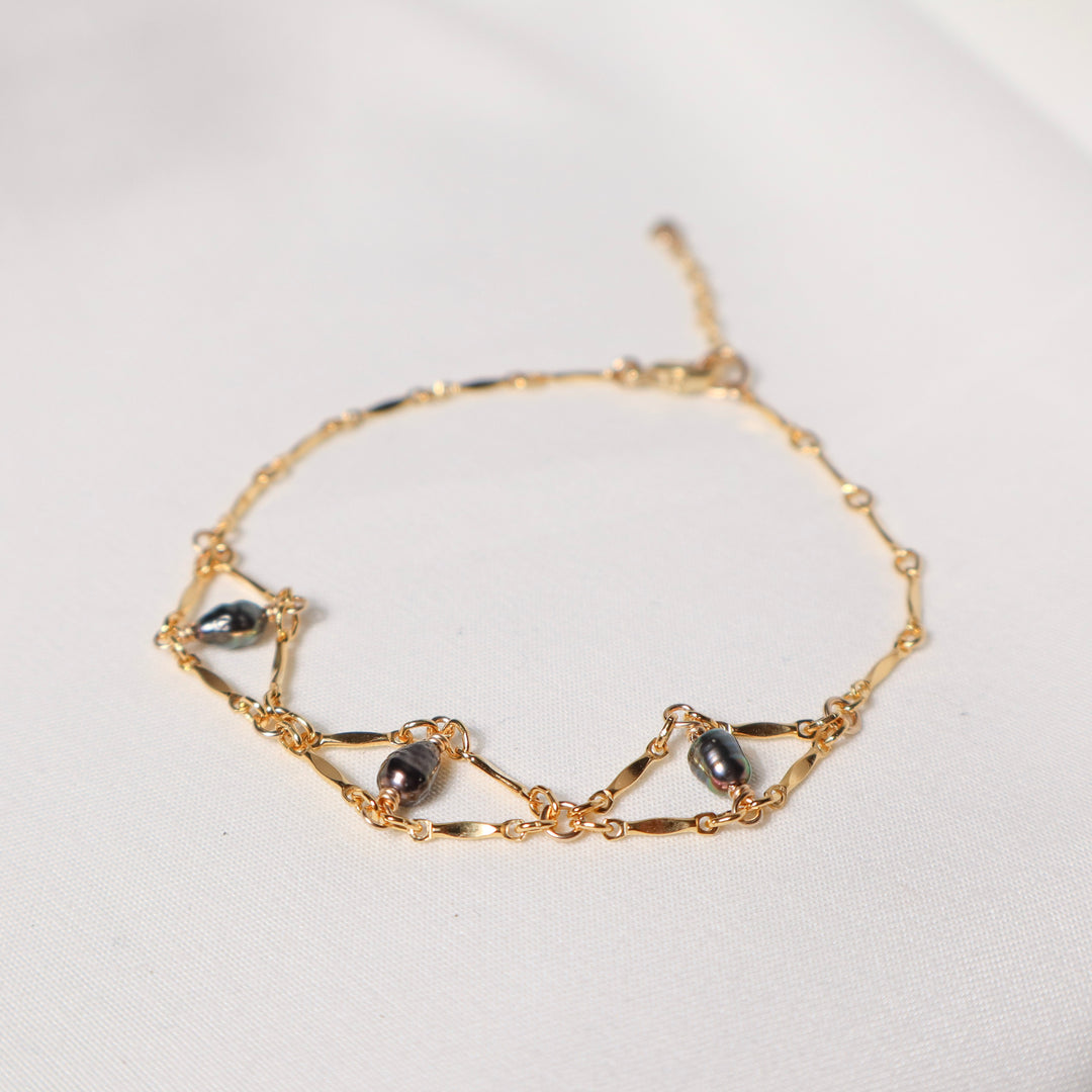 Triple Diamond Tahitian Bracelet