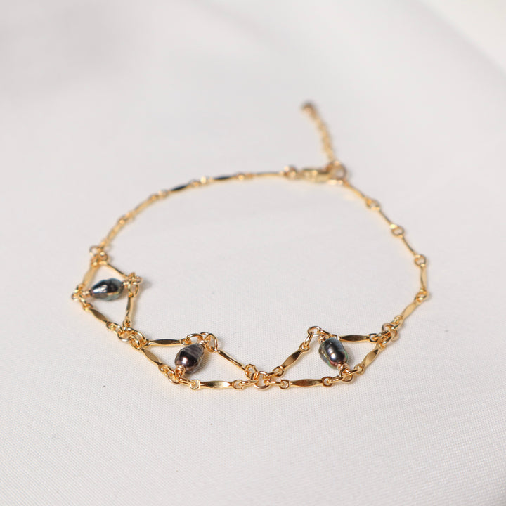 Triple Diamond Tahitian Bracelet