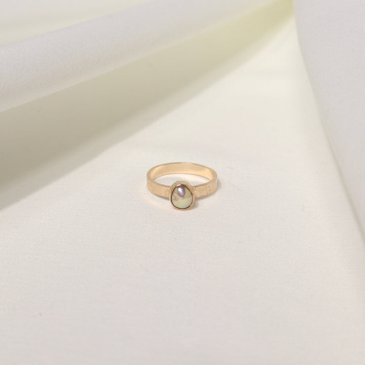 Edison Hibiscus Ring - Size 7