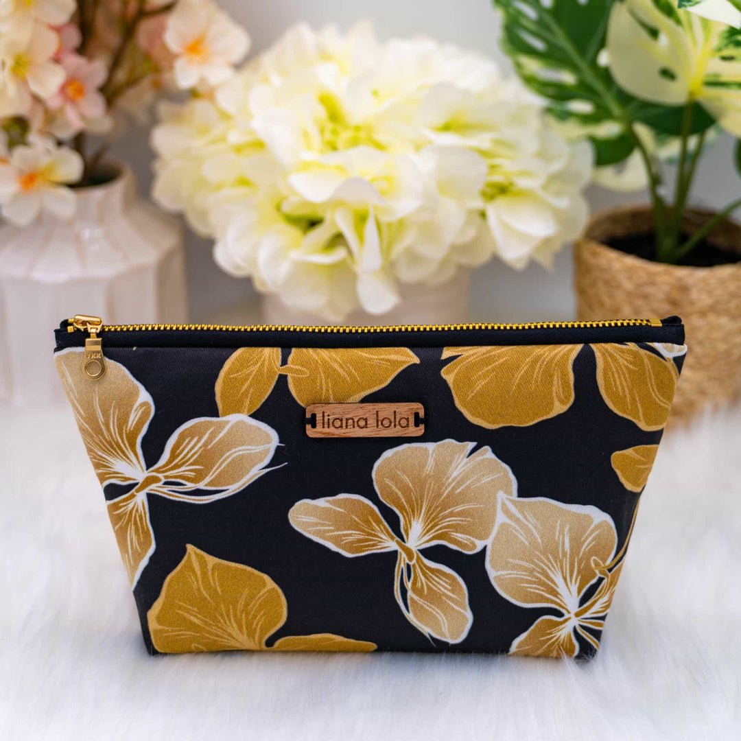 Accessory Pouch in Ginger Black Gold - Liana Lola