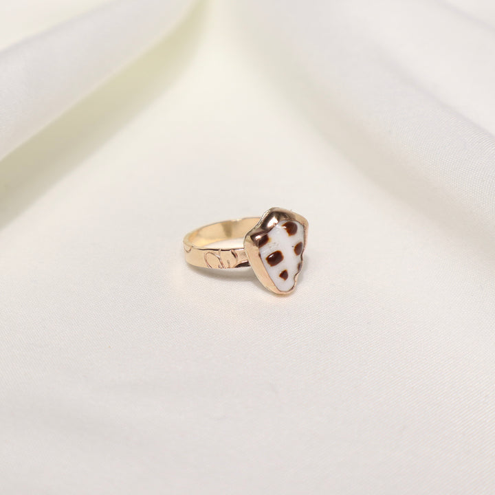 Shell Plumeria Ring - Size 6