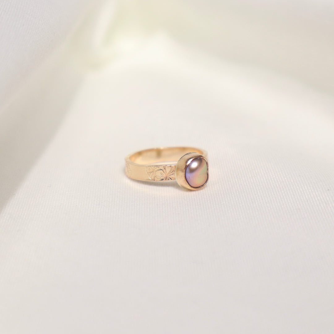 Edison Hibiscus Ring - Size 4