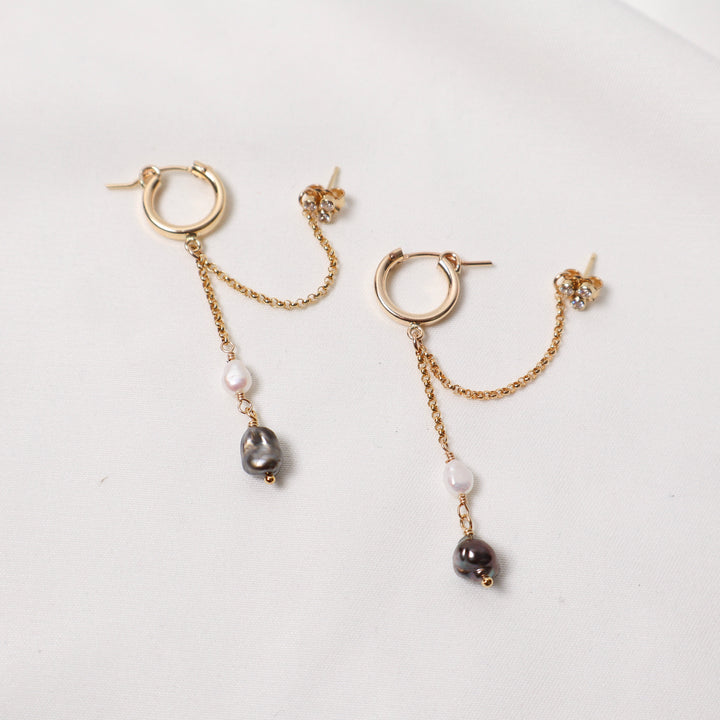 CZ Trio Premium Hybrid Tahitian Hoops (2 Piercings)