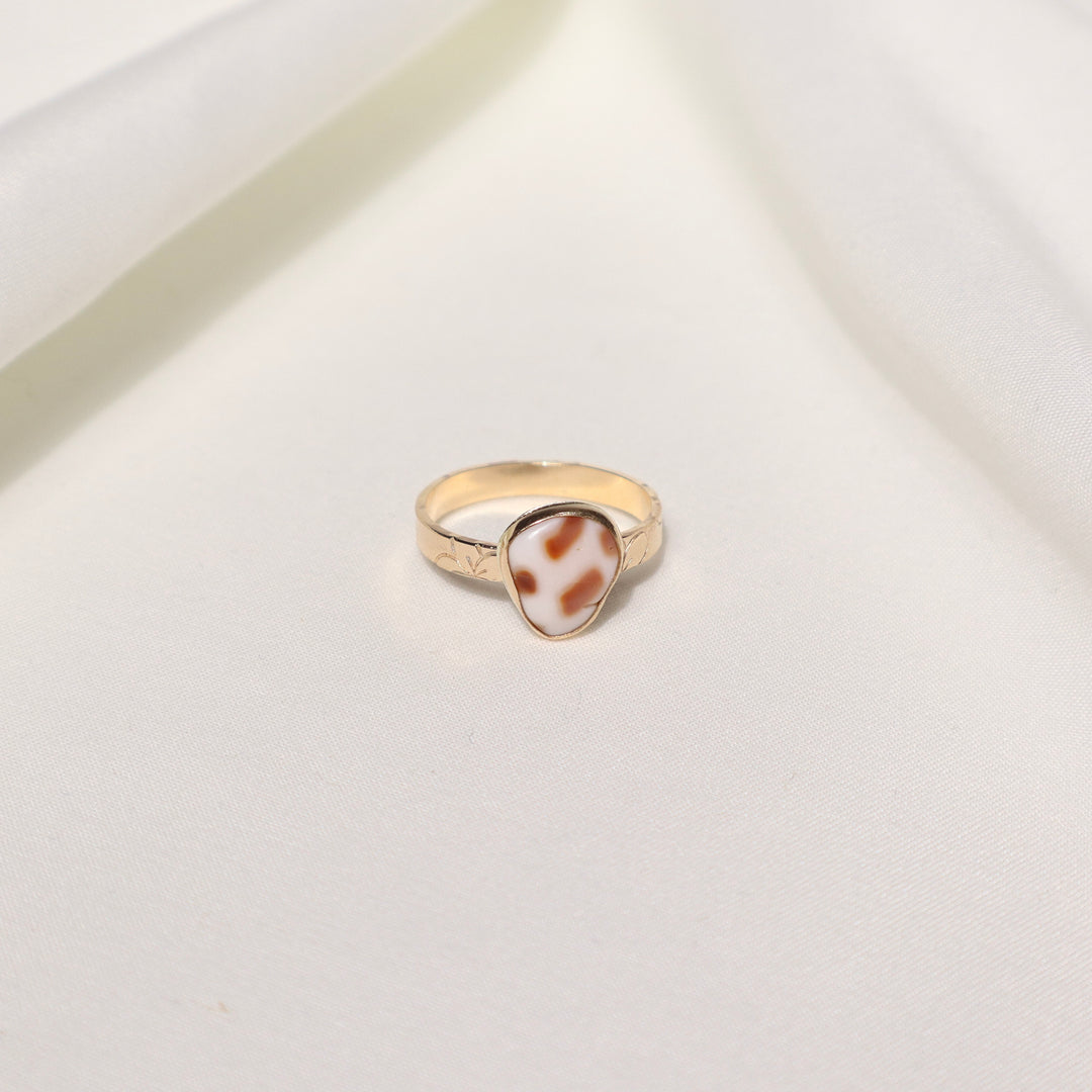 Shell Plumeria Ring - Size 9