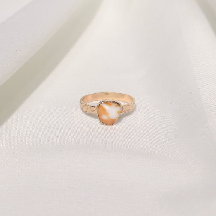 Shell Plumeria Ring - Size 11