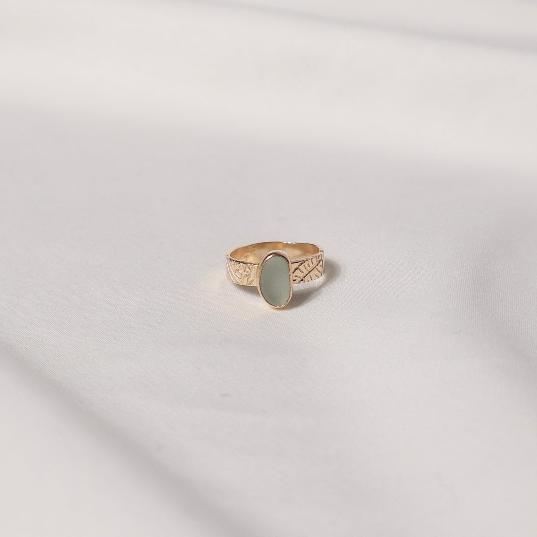 Seaglass Diver Shell Ring - Size 5.5