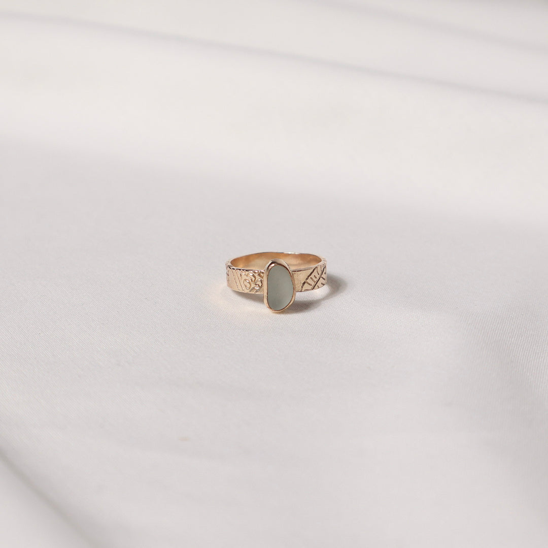 Seaglass Diver Shell Ring - Size 5.5