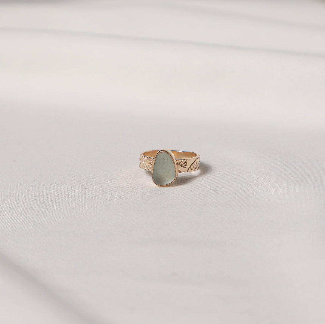 Seaglass Diver Shell Ring - Size 6.5