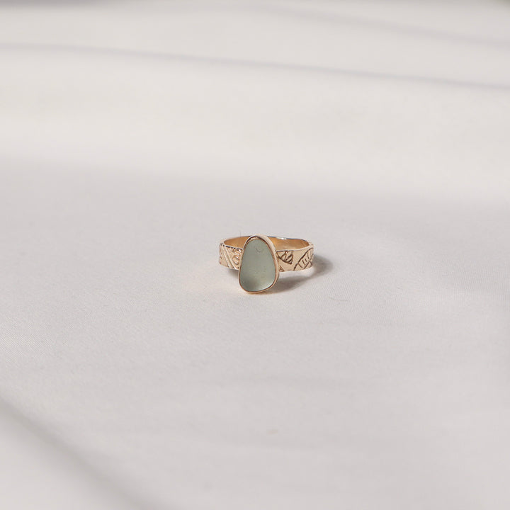 Seaglass Diver Shell Ring - Size 6.5