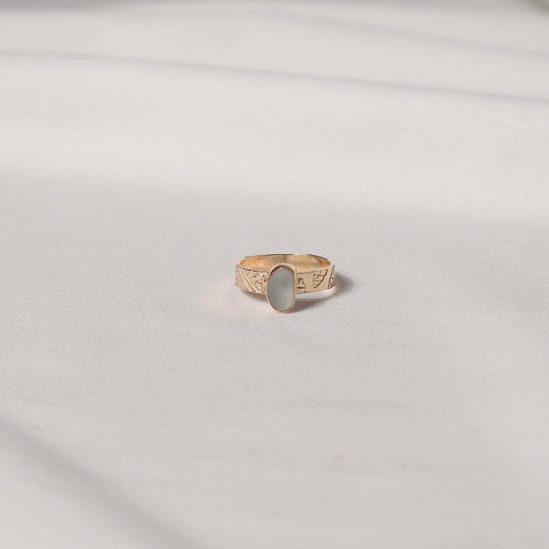 Seaglass Diver Shell Ring - Size 7