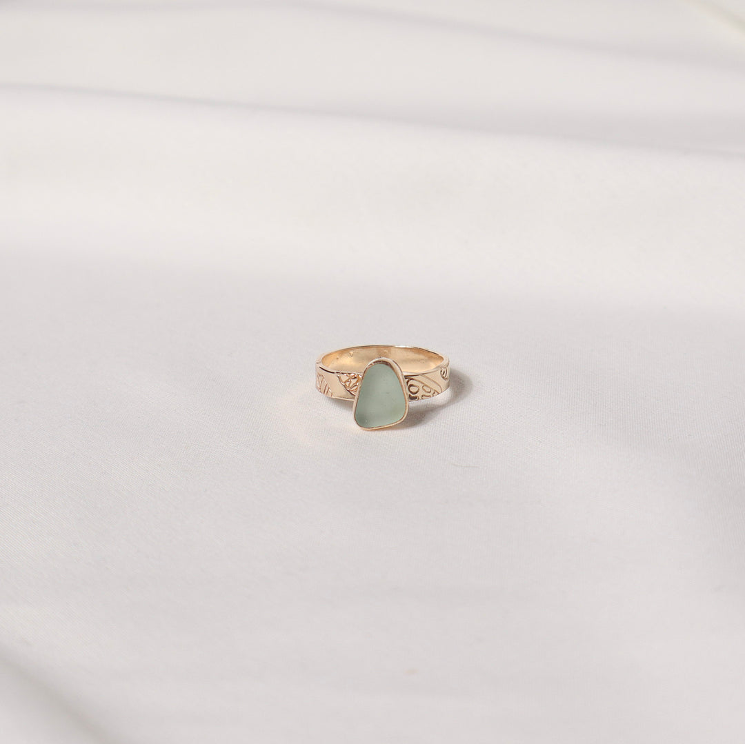 Seaglass Diver Shell Ring - Size 8.5