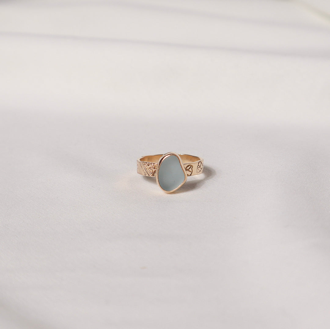 Seaglass Diver Shell Ring - Size 9