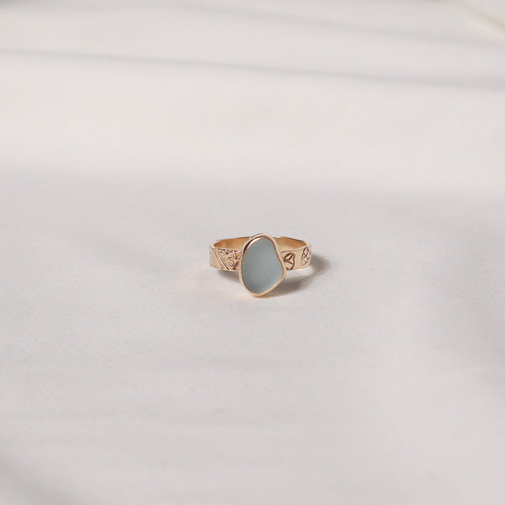 Seaglass Diver Shell Ring - Size 9