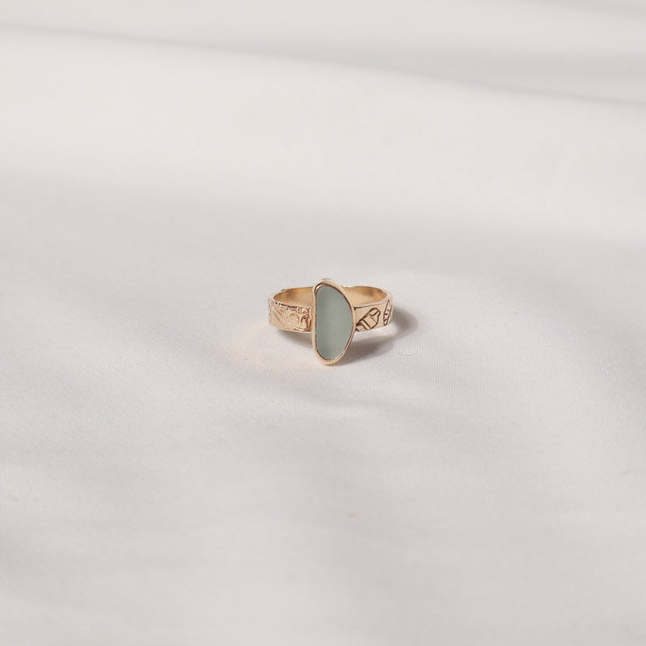 Seaglass Diver Shell Ring - Size 8.5
