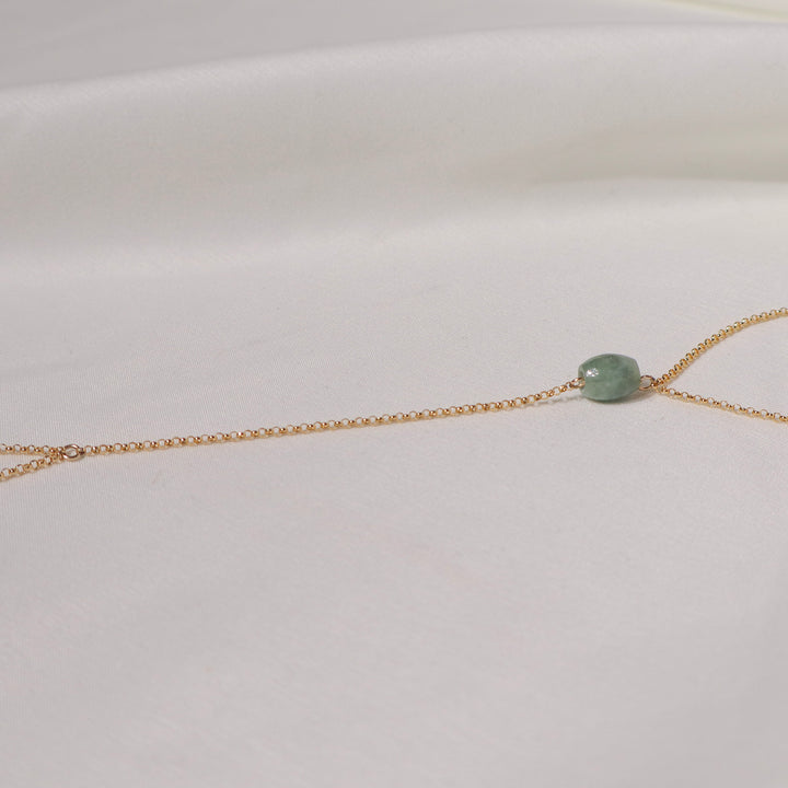 Floating Jade Barrel Hand Chain