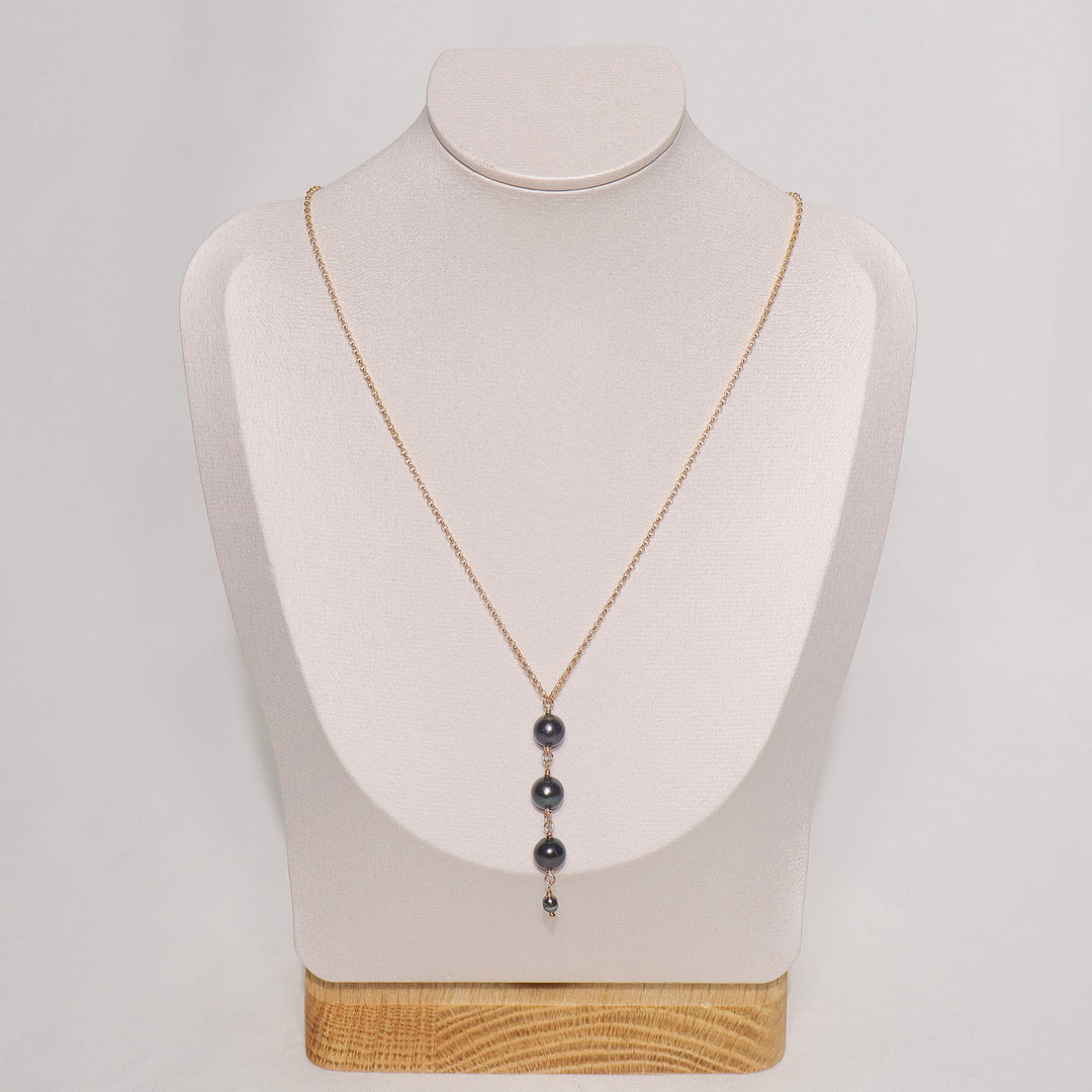 Triple Tahitian Drop Necklace