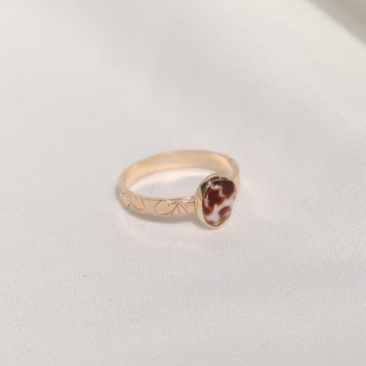 Shell Plumeria Ring - Size 10.5