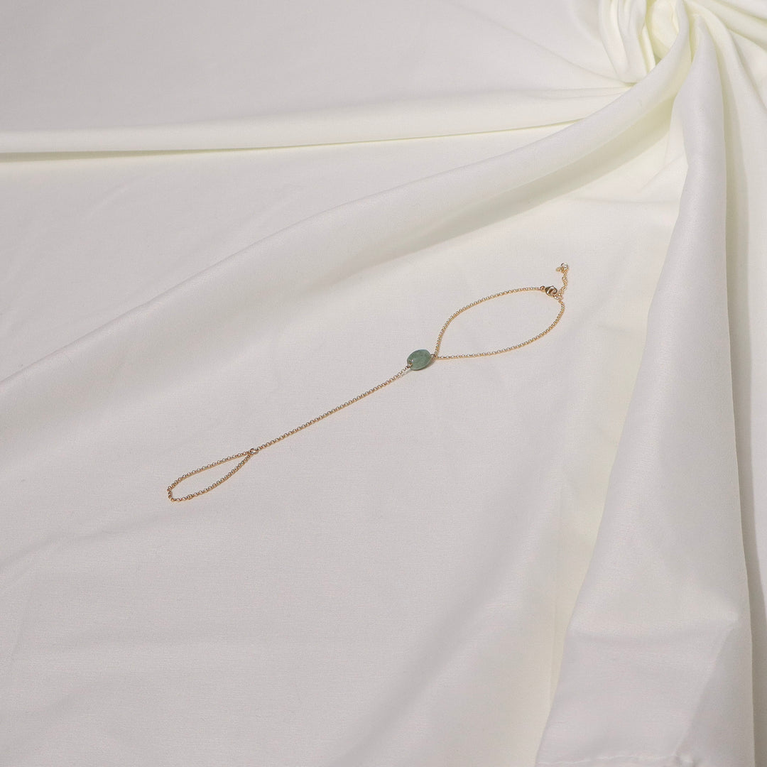 Floating Jade Barrel Hand Chain