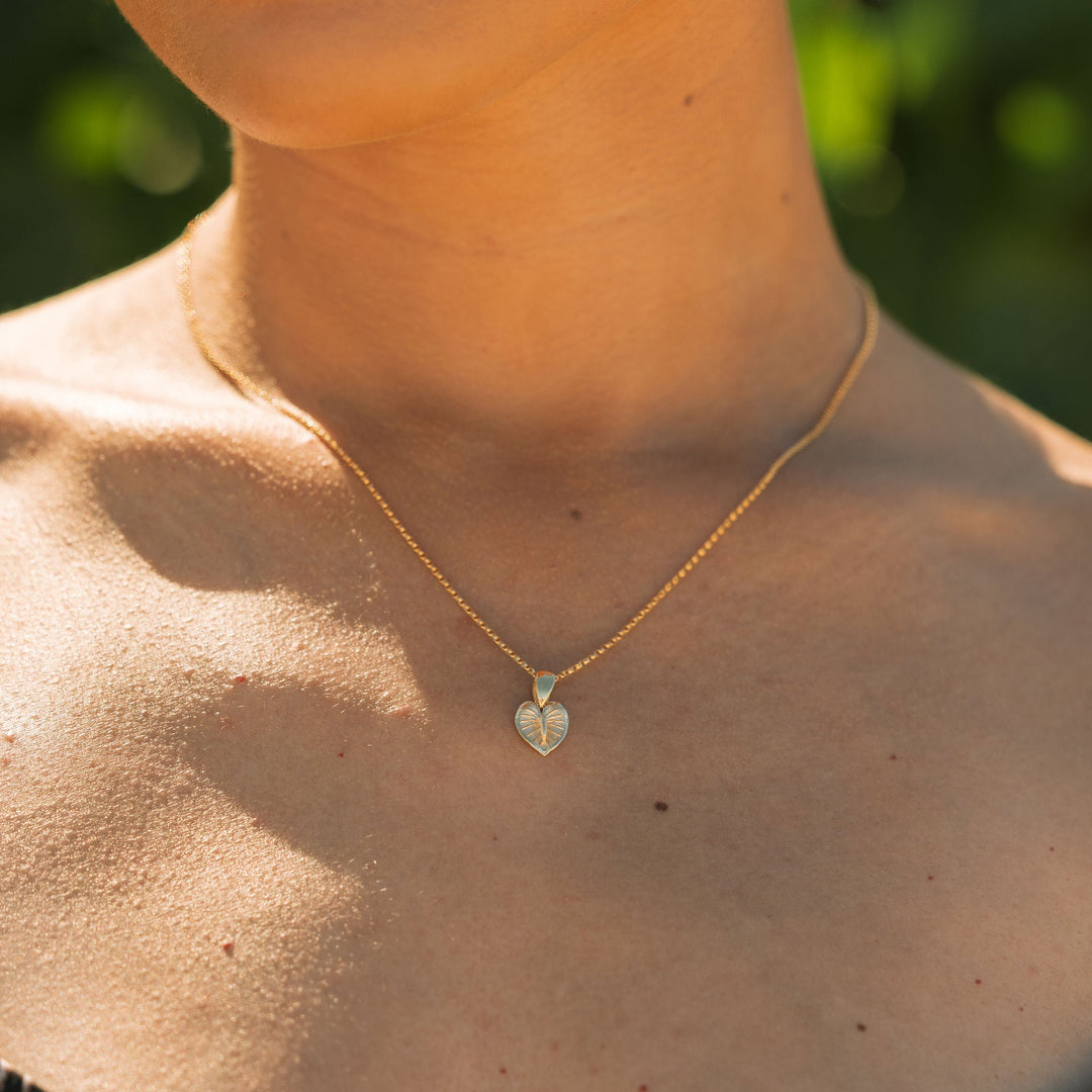 14k Anthurium Necklace / Rollo Chain: Ready to Ship