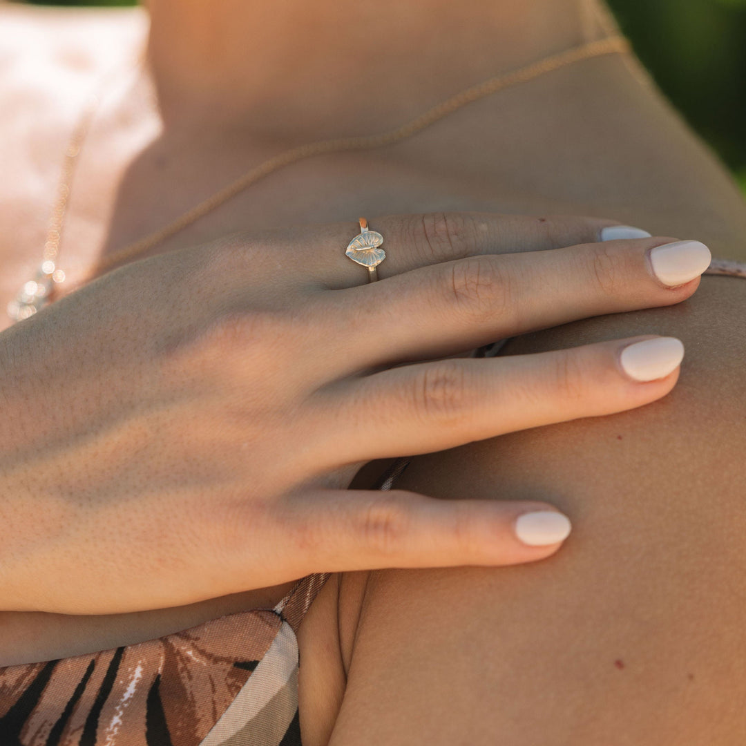 14k Anthurium Ring: Ready to Ship
