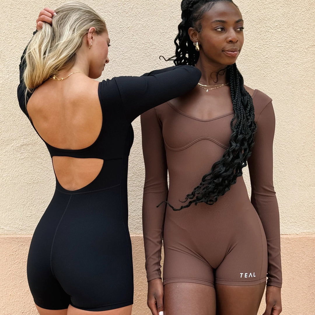 Ribbed Aura Long Sleeve Jumpsuit - Active By Teal