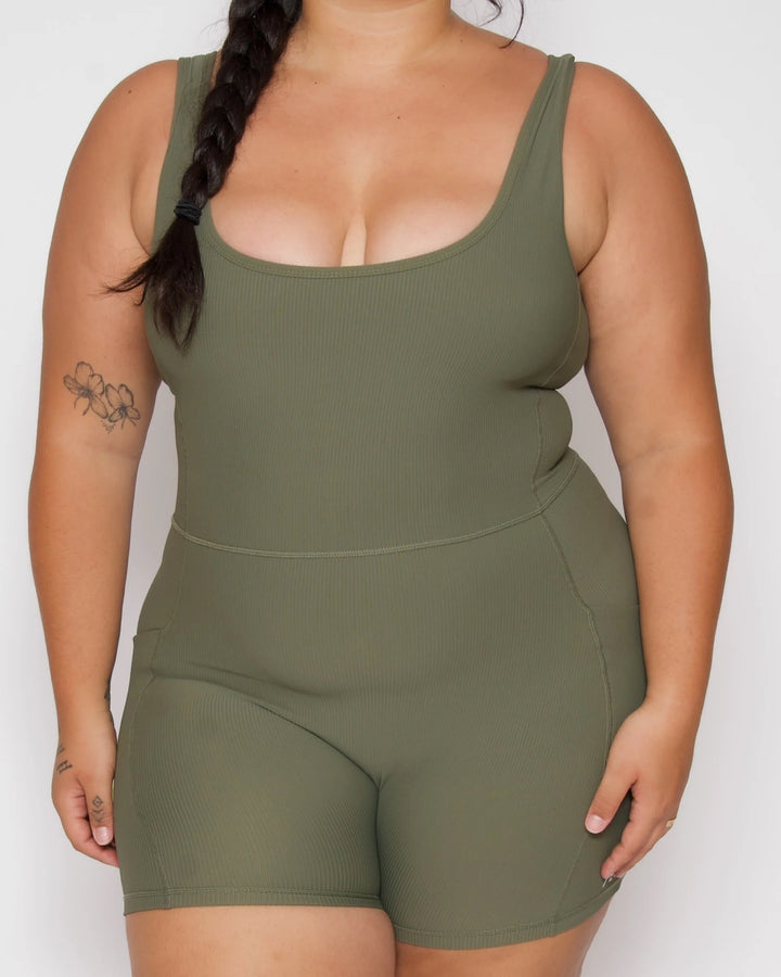 Ribbed Britt Jumpsuit 4" - Active By Teal