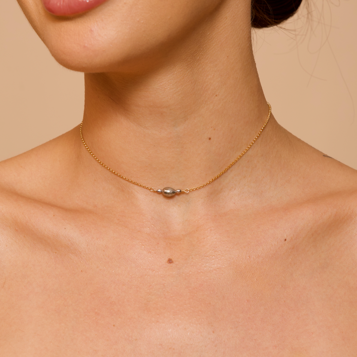 Tahitian Keshi Trio Choker