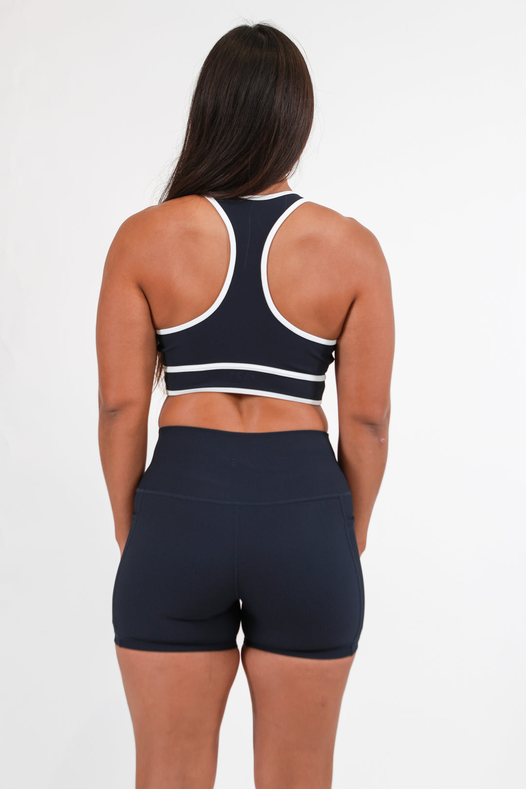 Ribbed Keiko x ABT Essential 4" Biker Short in Navy