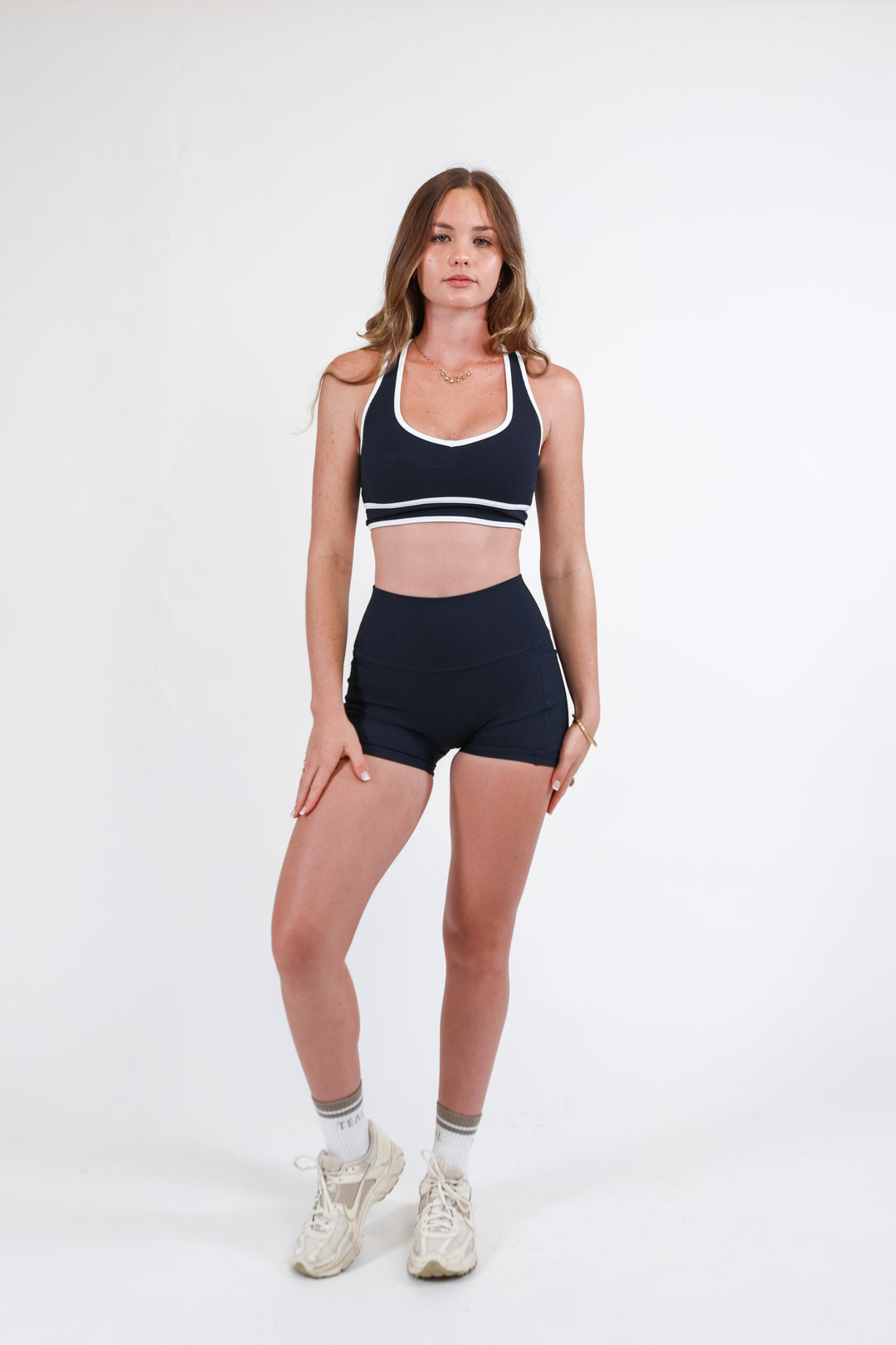 Ribbed Keiko x ABT Crop Tank in Navy Blue