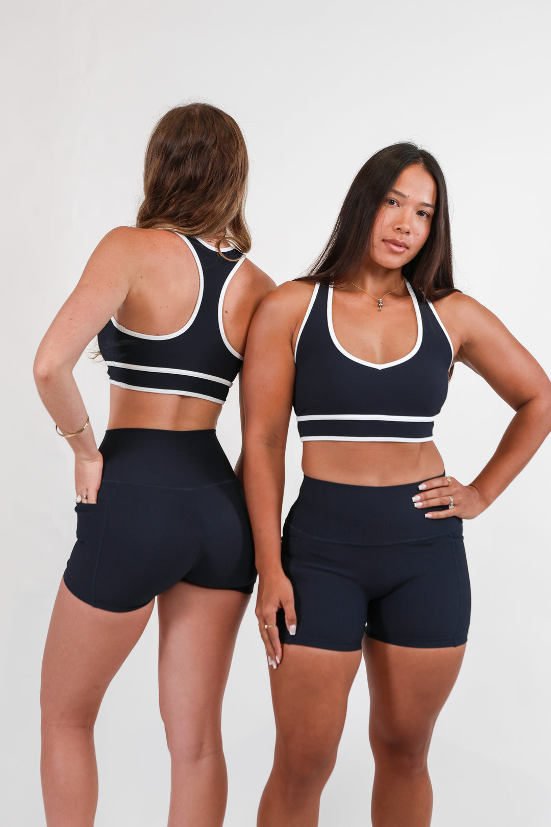 Ribbed Keiko x ABT Essential 4" Biker Short in Navy