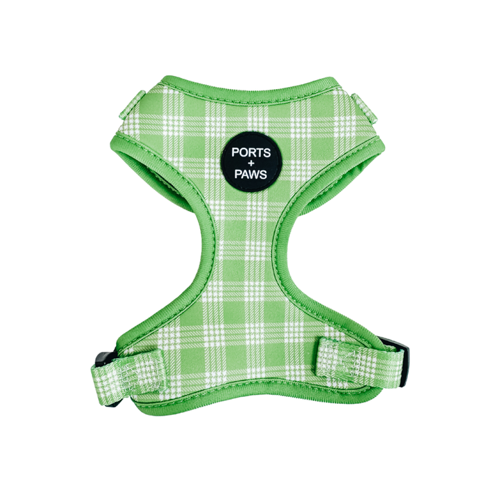 Adjustable Harness in Palaka Lime - Ports and Paws